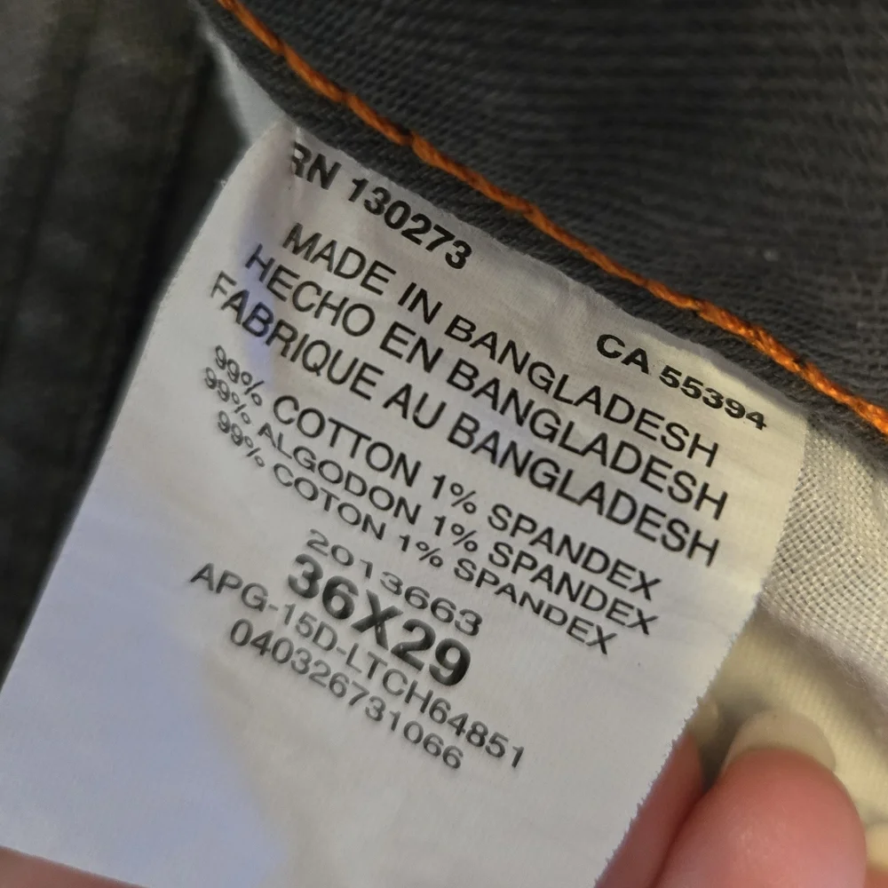 Mens Lee Modern Series Straight Fit Straight Leg L342 Jeans Grey 36×29